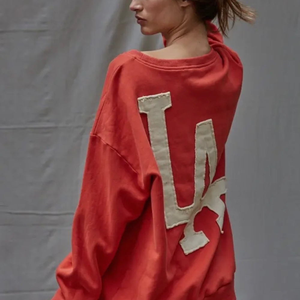 Coast 2 Coast Red LA Crewneck Sweatshirt